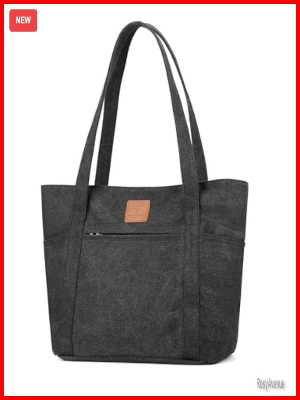 Canvas Shoulder Bag Retro Bucket Tote Women Multi-Pocket Travel Purse